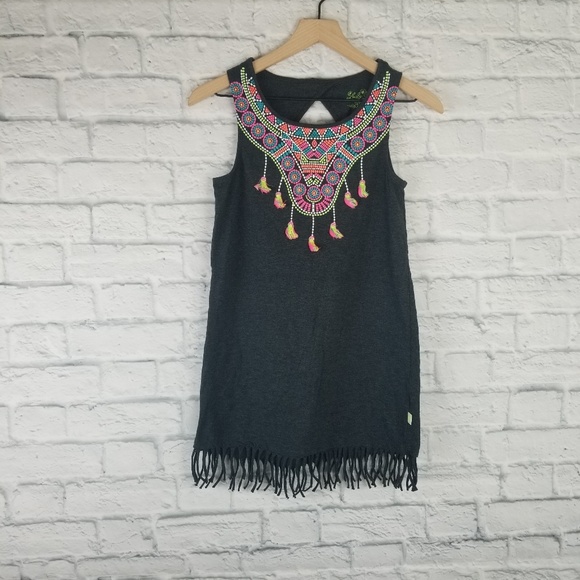 Lucky Brand Tops - LUCKY BRAND| Live In Love Tassel Tank Top Size L
